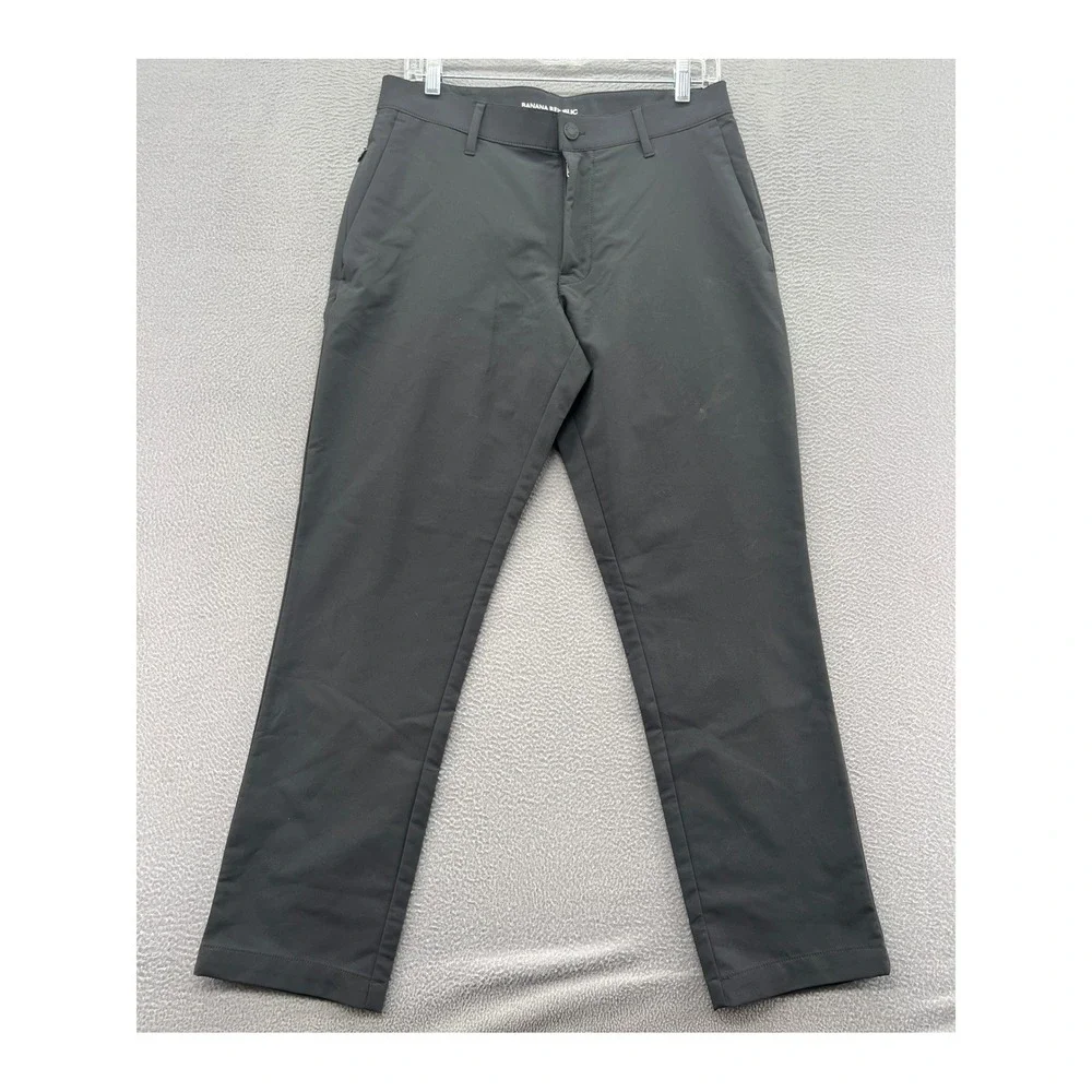 Banana Republic Pants Mens 30x29 Core Temp Performance Pants Black Slim Straight